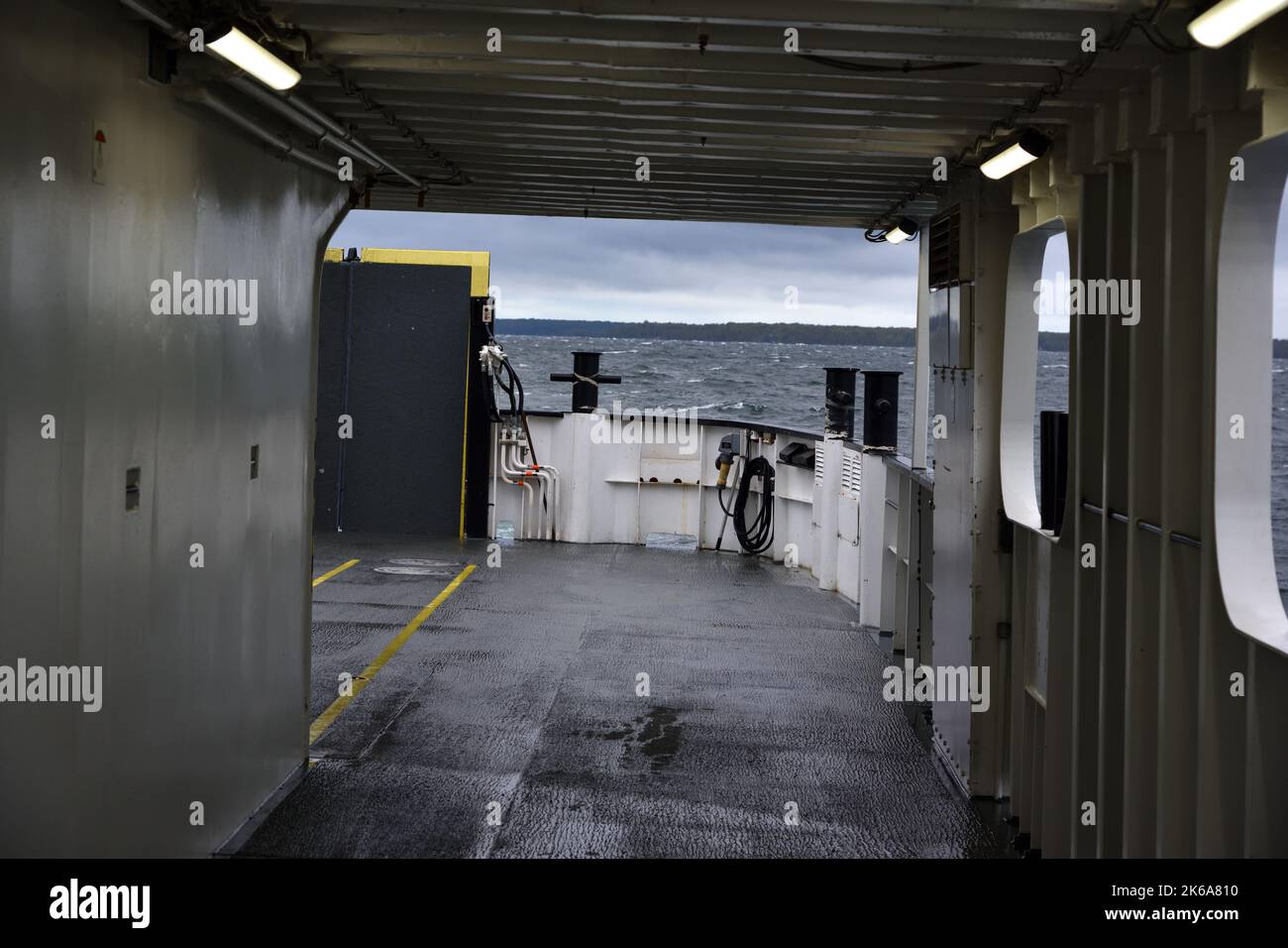 Die Fahrt mit der Fähre nach Washington Island, Wisconsin, USA Stockfoto
