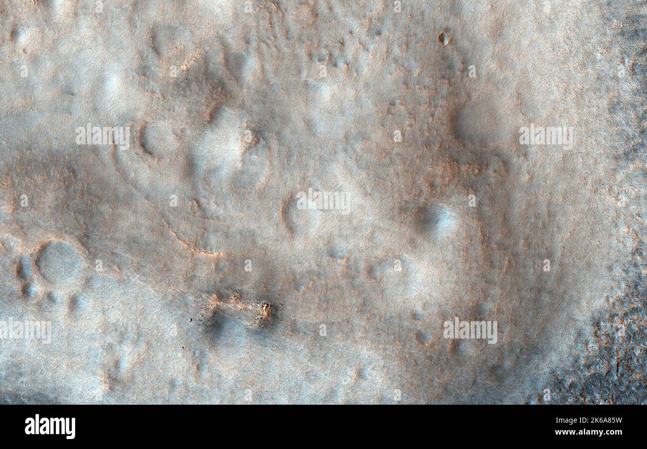 Mögliche Schlammvulkane auf dem Mars. Stockfoto