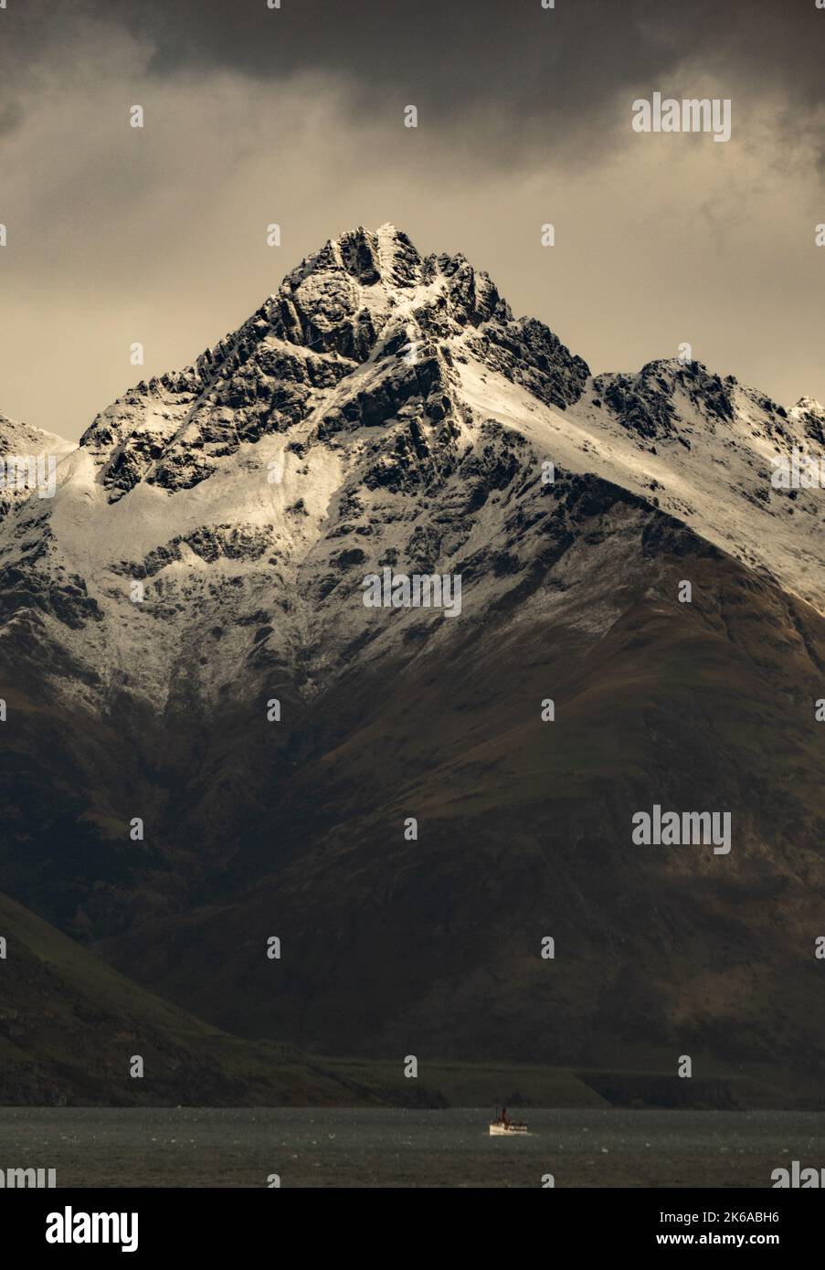 Lake Wakatipu Neuseeland. Stockfoto