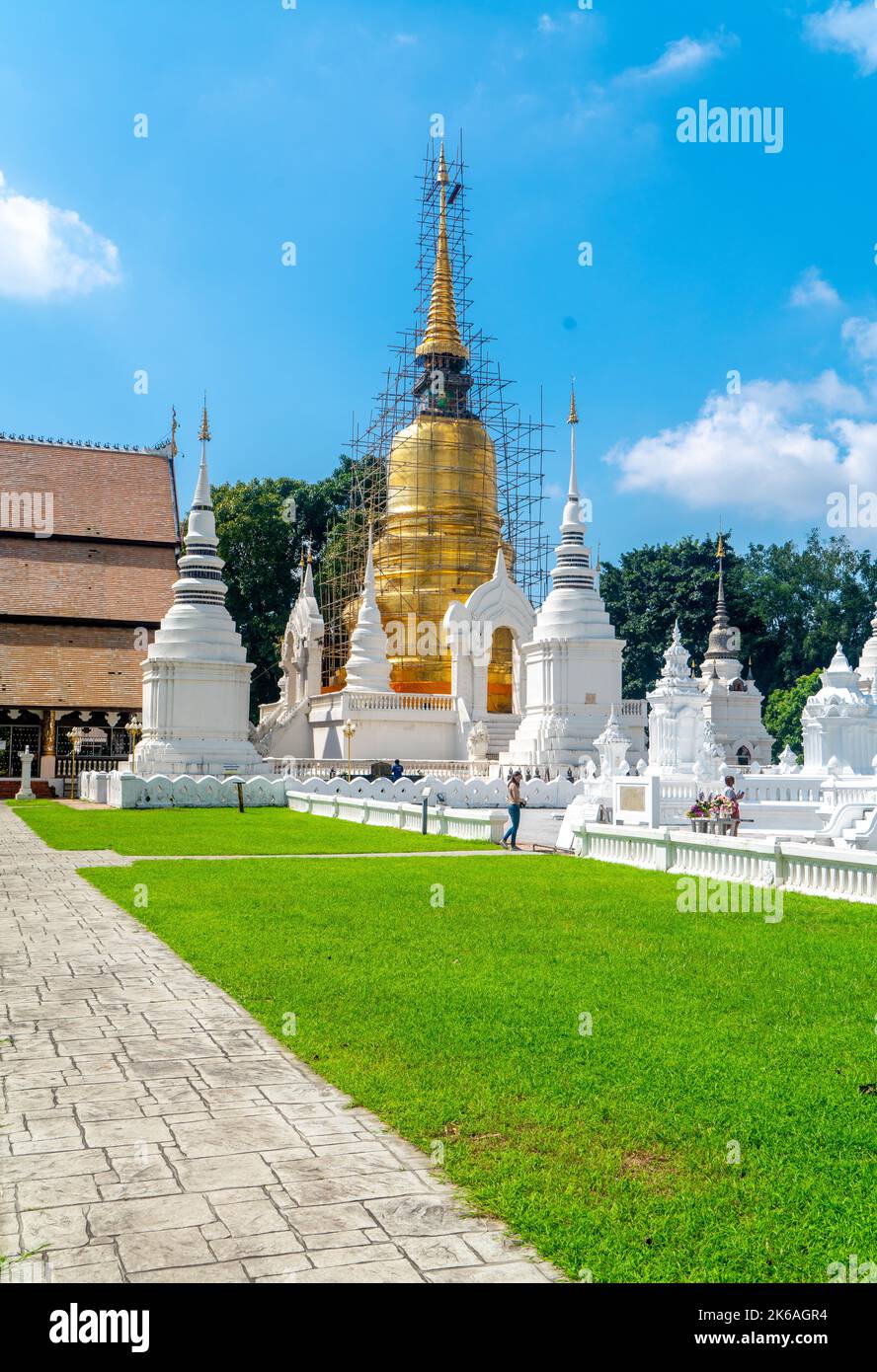Wat Suan Dok Buddhistischer Tempel in Chiang Mai, Nordthailand Stockfoto