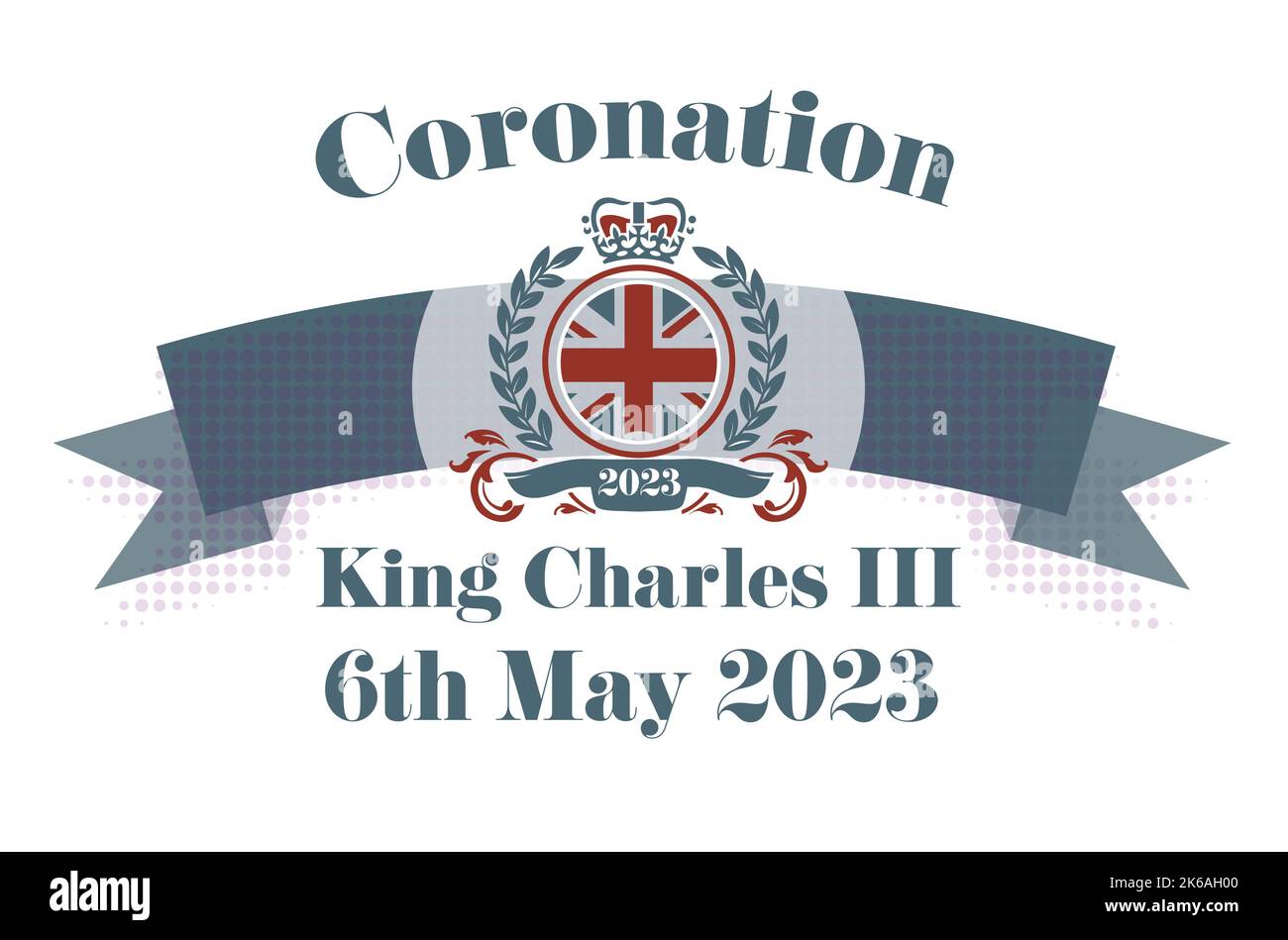 Krönung von König Karl III. - 6.. Mai 2023 Stock Vektor