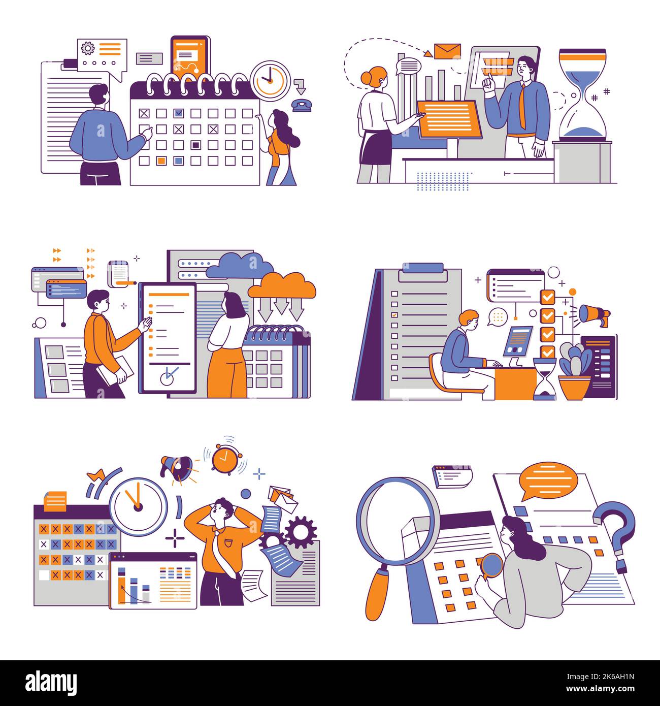 Management und Workflow-Organisation des Unternehmens Stock Vektor