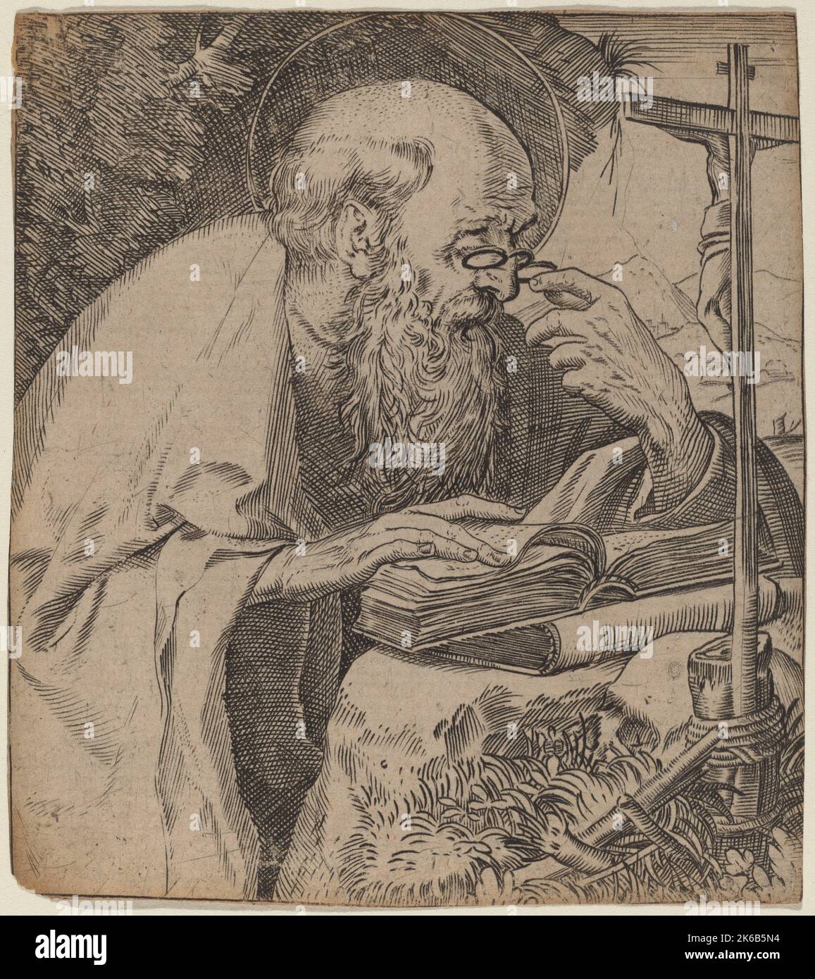 Annibale Carracci Saint Jerome 1583/1585 Stockfoto