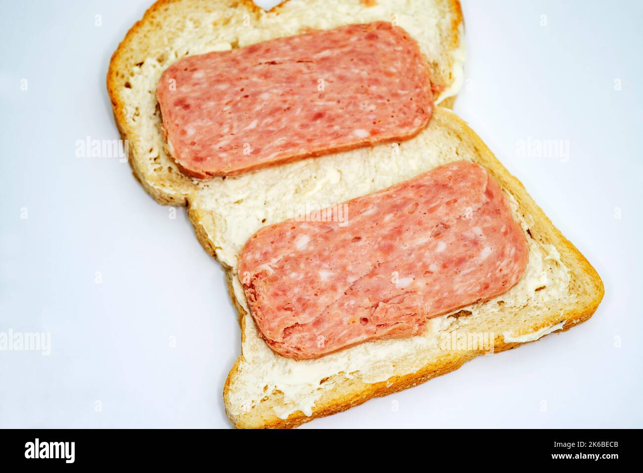 Spam-sandwich Stockfoto