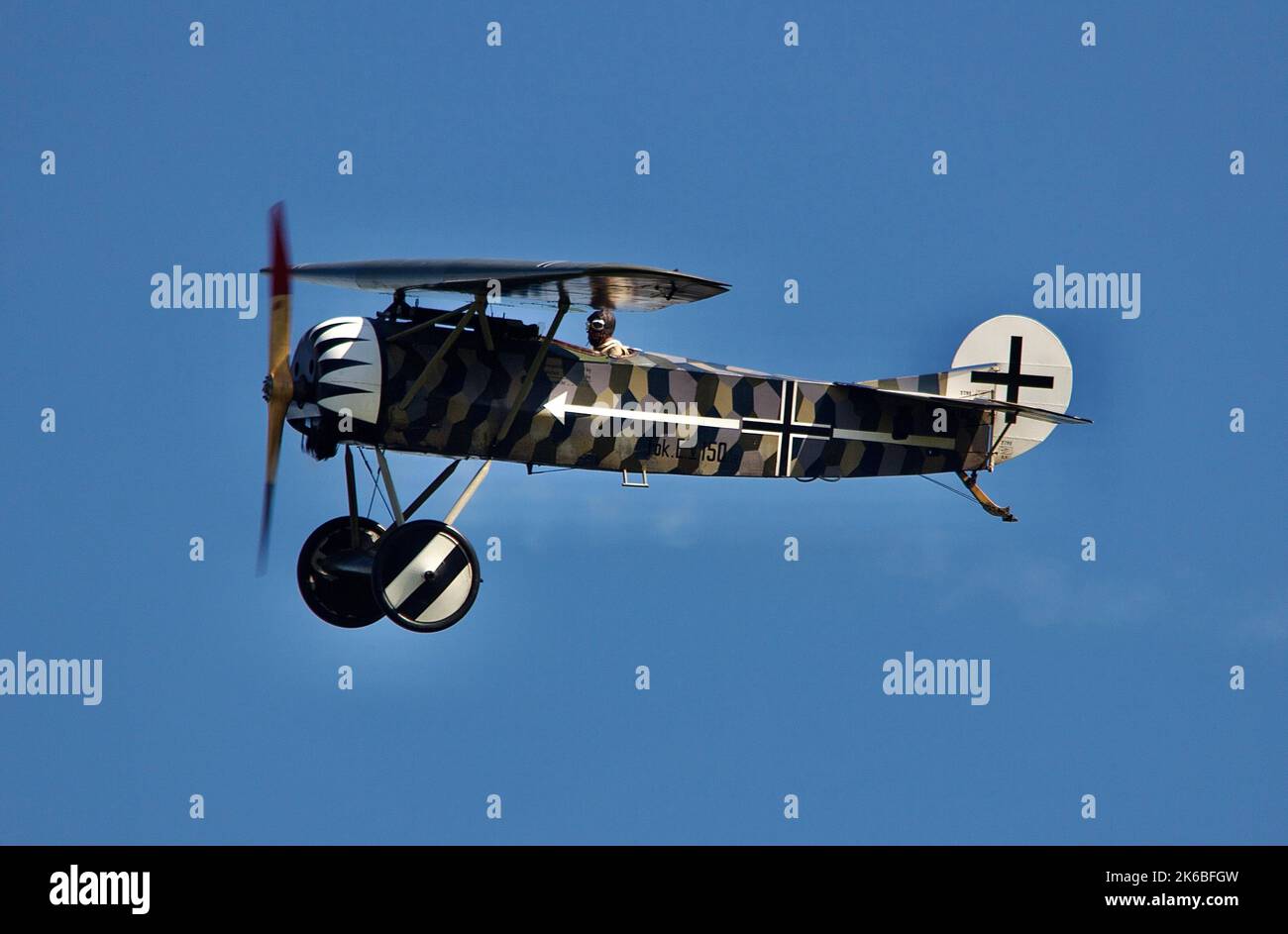 Fokker D7 Monoplankämpfer. Stockfoto