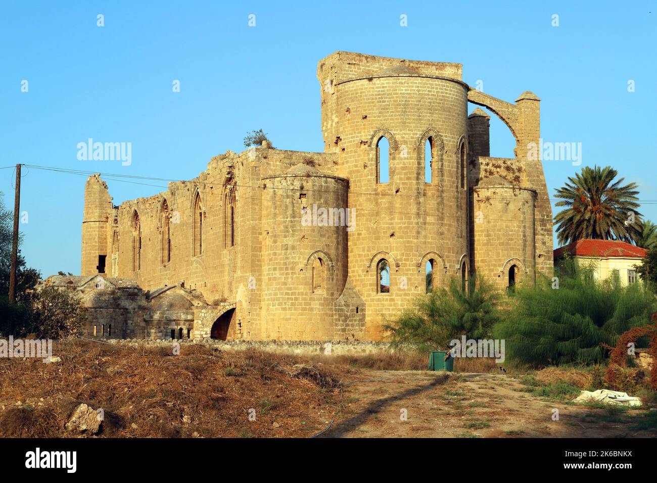 Ruinierte Kirche des Heiligen Georgs der GreeksFamagusta (Gazimagusa), türkische Republik von Nordzypern. Stockfoto
