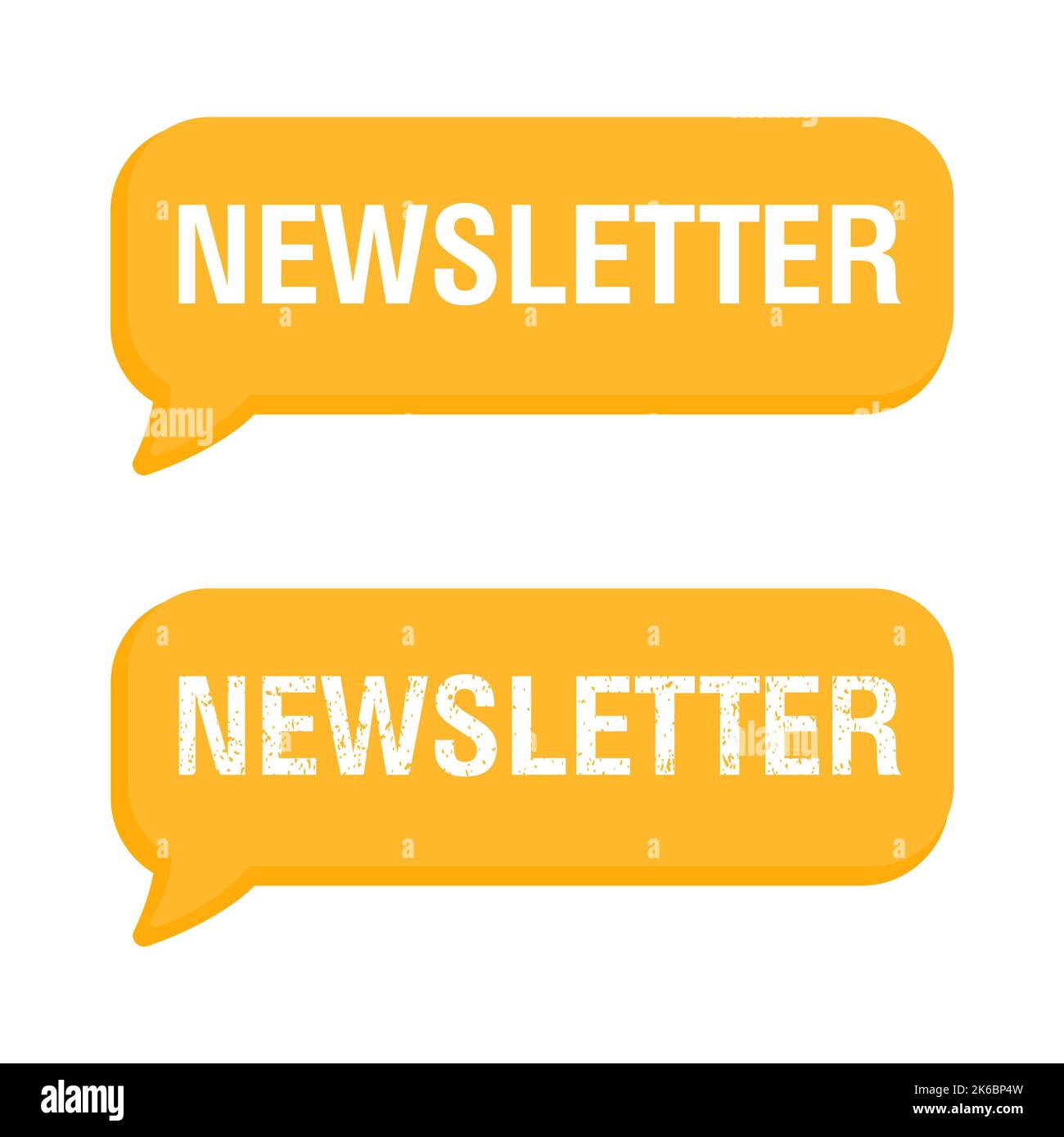 Newsletter-Banner. Newsletter Sprechblasenetikett. Newsletter-Zeichen. Vektor Stock Vektor