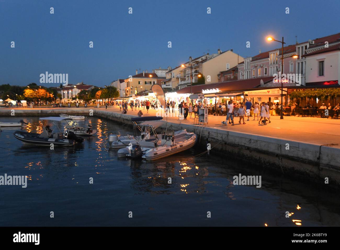 Riva Umag, Kroatien Stockfoto