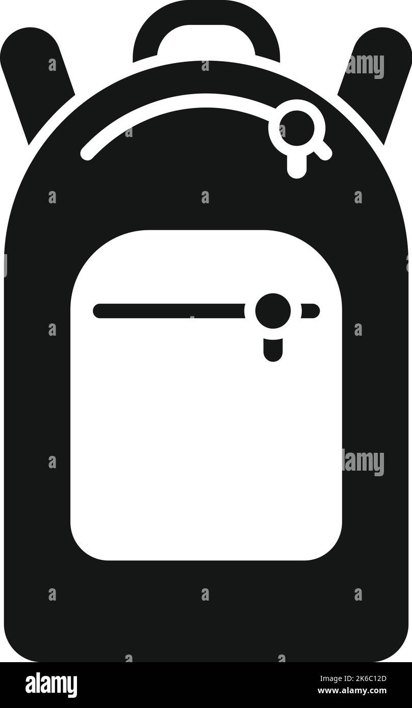 Rucksack-Symbol einfacher Vektor. Sporthalle. Innenbildung Stock Vektor