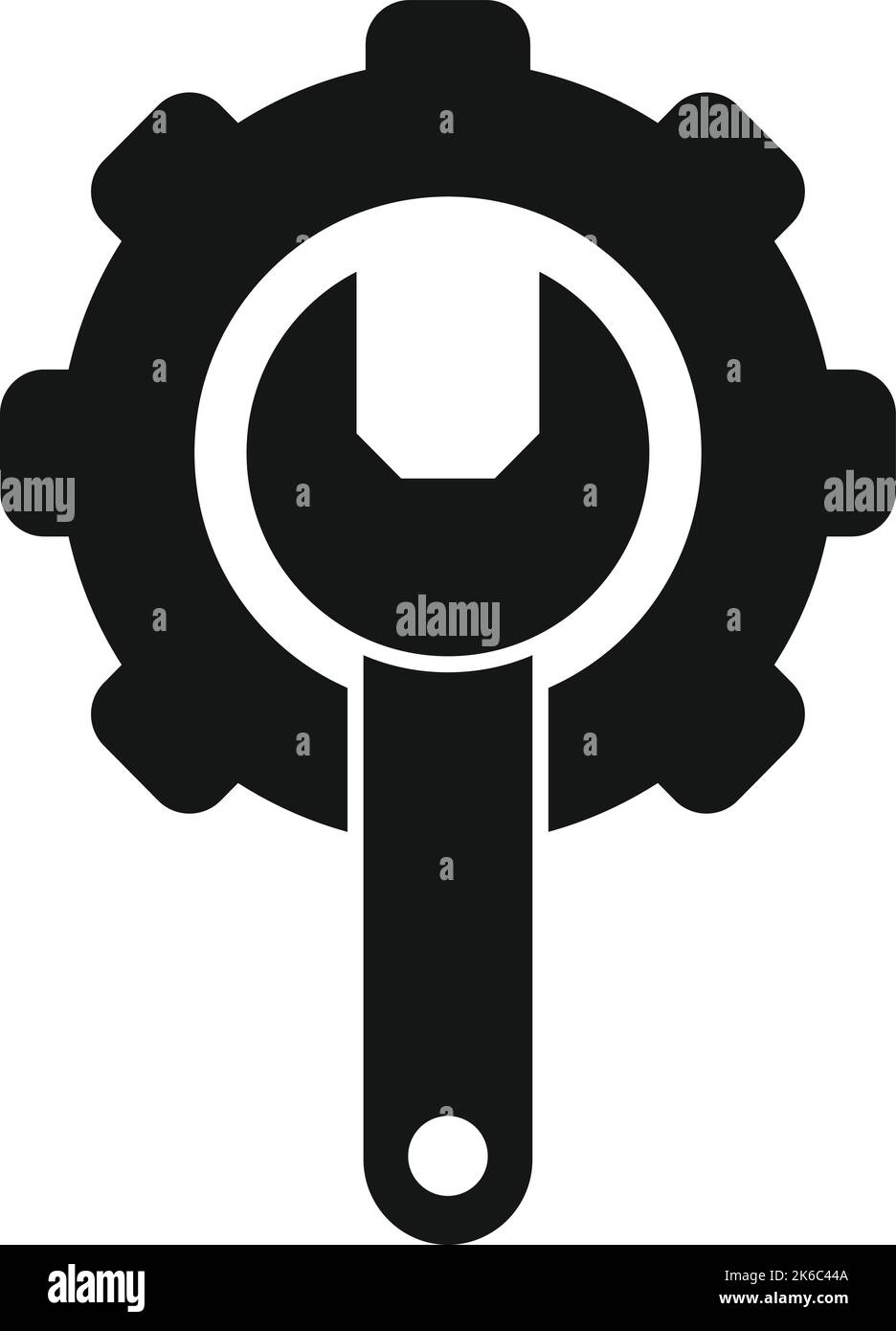 Einfaches Vektorsymbol für die Zahnradtaste. Eco united. Globale Nationen Stock Vektor