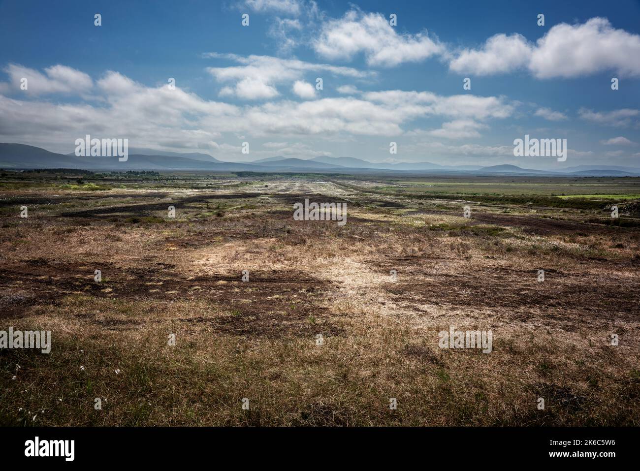 Ein Überlandmoor von Bangor Erris Moor in Irland Stockfoto