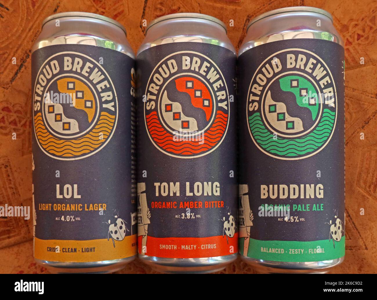 Stroud Brewery, hochwertige Bio-Craft-Biere aus Gloucestershire, Südwestengland, Großbritannien, LOL, Tom Long, Anfangs Stockfoto