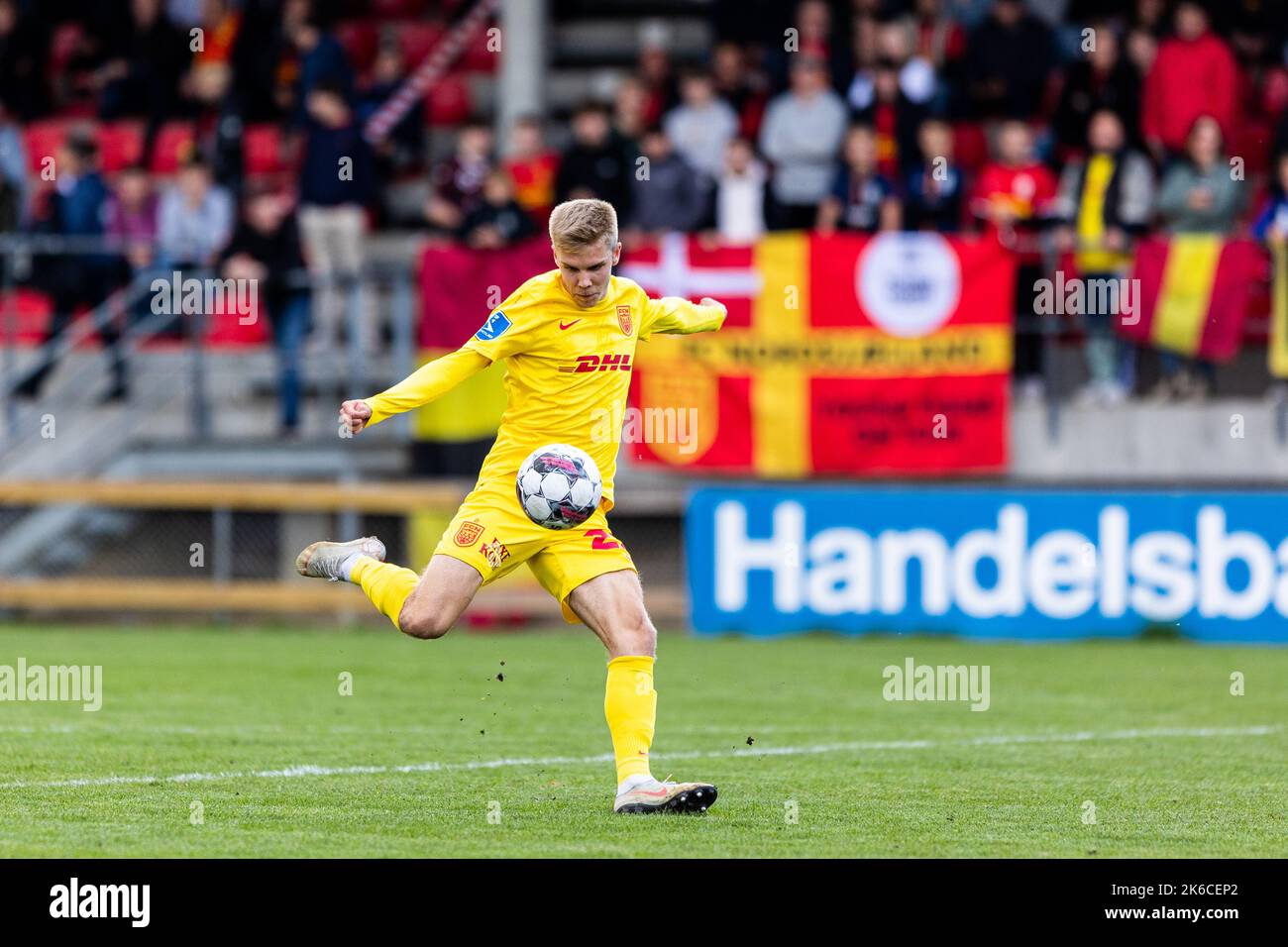 Ballerup, Dänemark. 12., Oktober 2022. Oliver Antman (22) vom FC Nordsjaelland beim Sydbank Cup-Spiel zwischen BSF und FC Nordsjaelland beim Ballerup Idraetspark in Ballerup. (Bildnachweis: Gonzales Photo - Dejan Obretkovic). Stockfoto