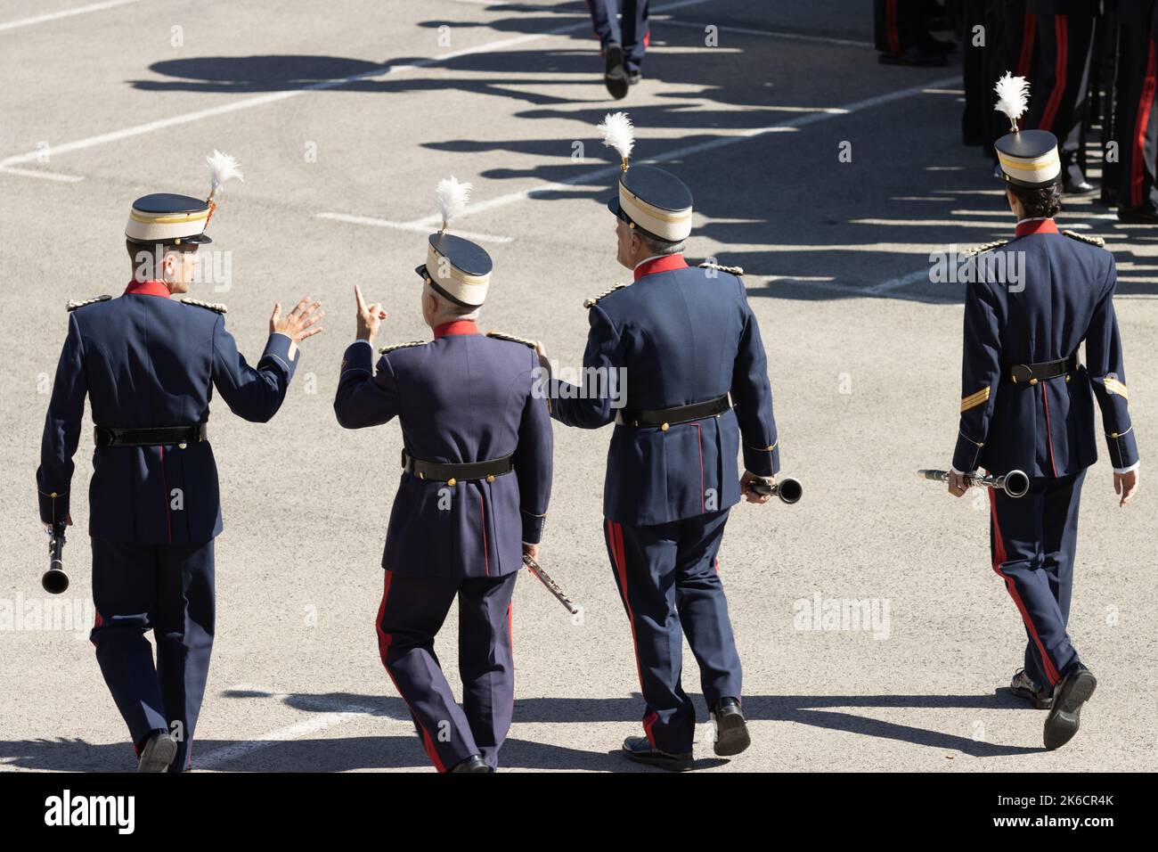 Die Militärparade zum Gedenken an den Hispanic Day und die spanischen Streitkräfte Stockfoto