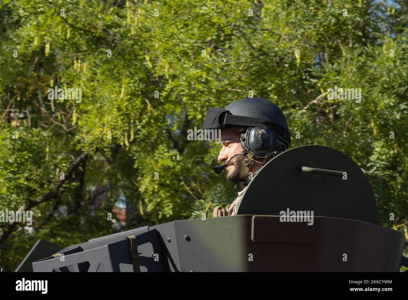 Die Militärparade zum Gedenken an den Hispanic Day und die spanischen Streitkräfte in Madrid, Spanien Stockfoto