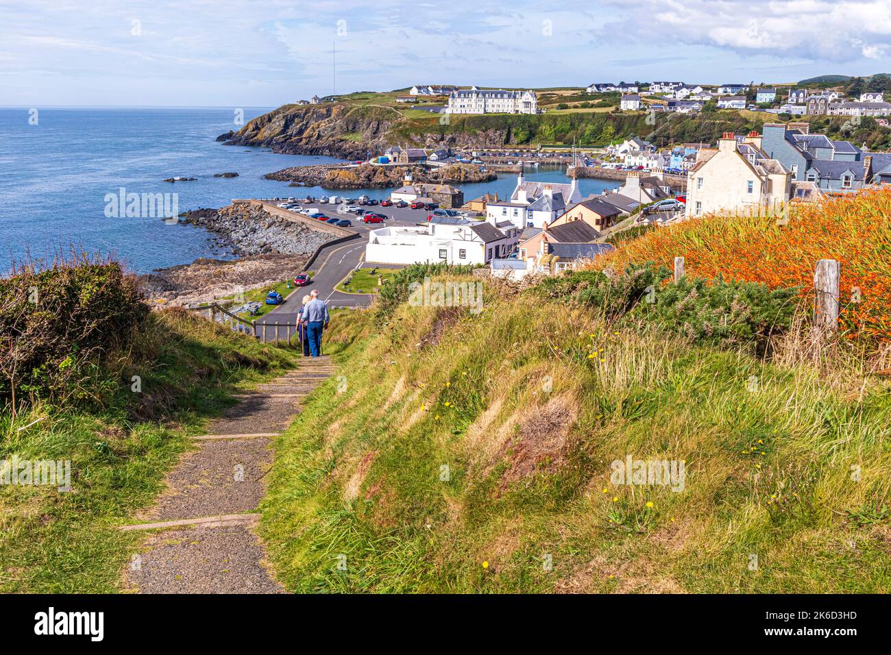 Die hübsche Küstenstadt Portpatrick, Dumfries & Galloway, Schottland, Großbritannien Stockfoto