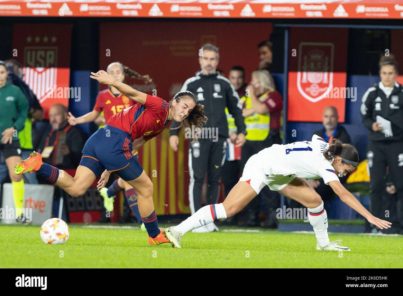 Rocio Galvez aus Spanien während des Spiels zwischen Spanien und USWNT im El Sadar-Stadion am 11. Oktober 2022 in Pamplona, Spanien. Stockfoto