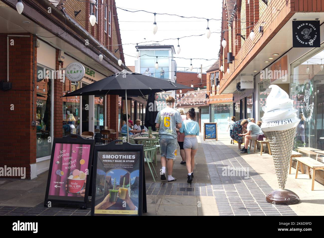 Christopher Place Shopping Centre, Upper Dagnall Street, St Albans, Hertfordshire, England, Vereinigtes Königreich Stockfoto
