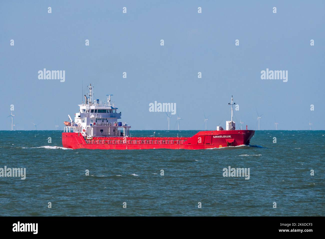 Niederländisches Stückgutschiff IJsseldijk, Frachter unter der Flagge der Niederlande Stockfoto