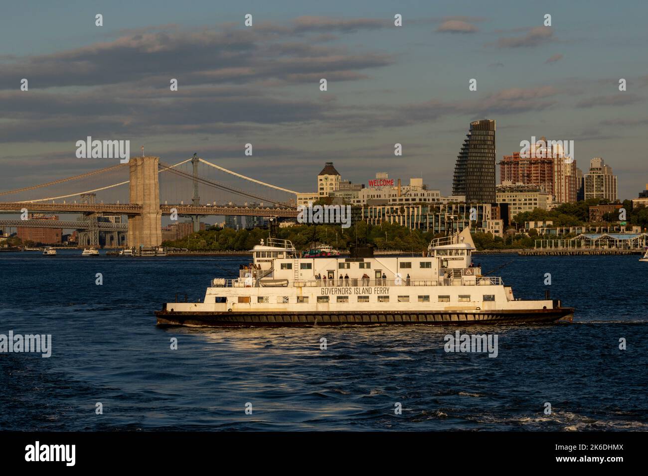 Governors Island Ferry, New York City Harbour Stockfoto