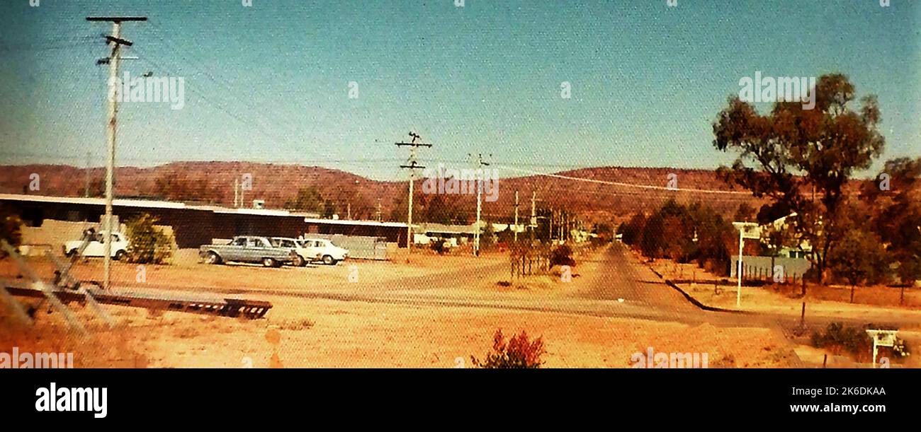 Eine Szene vom 1972. September mit Alice Springs (East Side), Australien Stockfoto