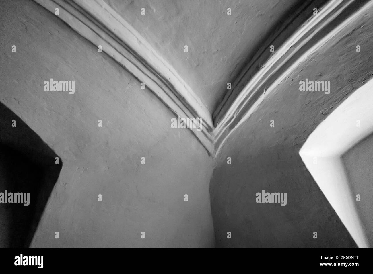 Hintergrund oder Textur Detail der alten Relief auf alten Putz Stockfoto