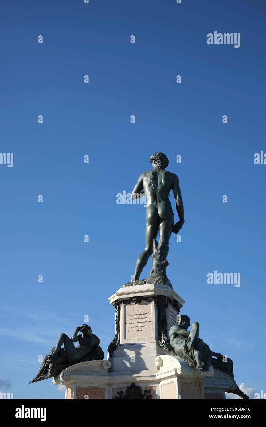 Statue von David Piazza Michelangelo Florenz Italien Stockfoto