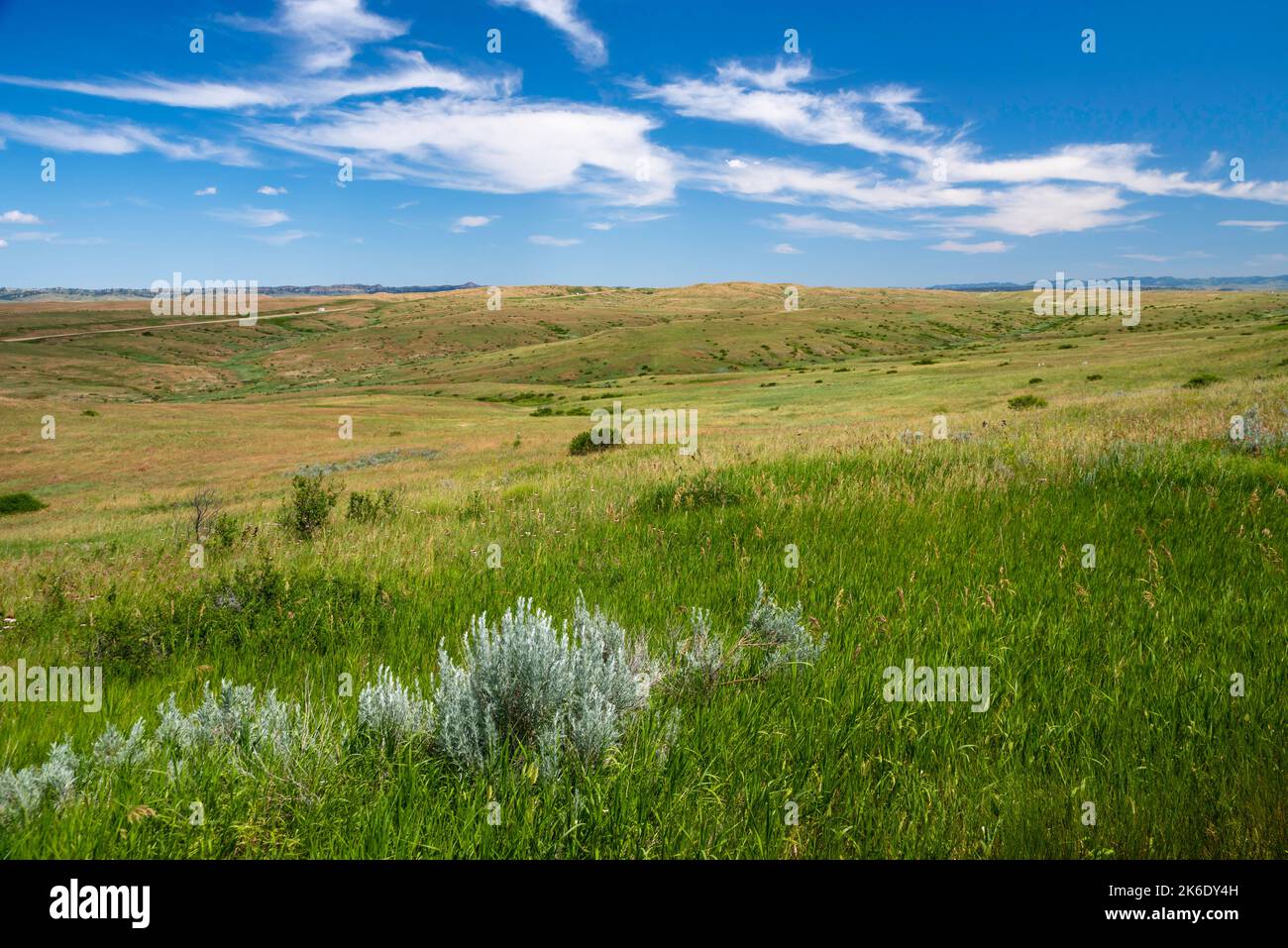 Foto des Little Bighorn Battlefield National Monument an einem schönen Sommernachmittag. Garryowen, Montana, USA. Stockfoto