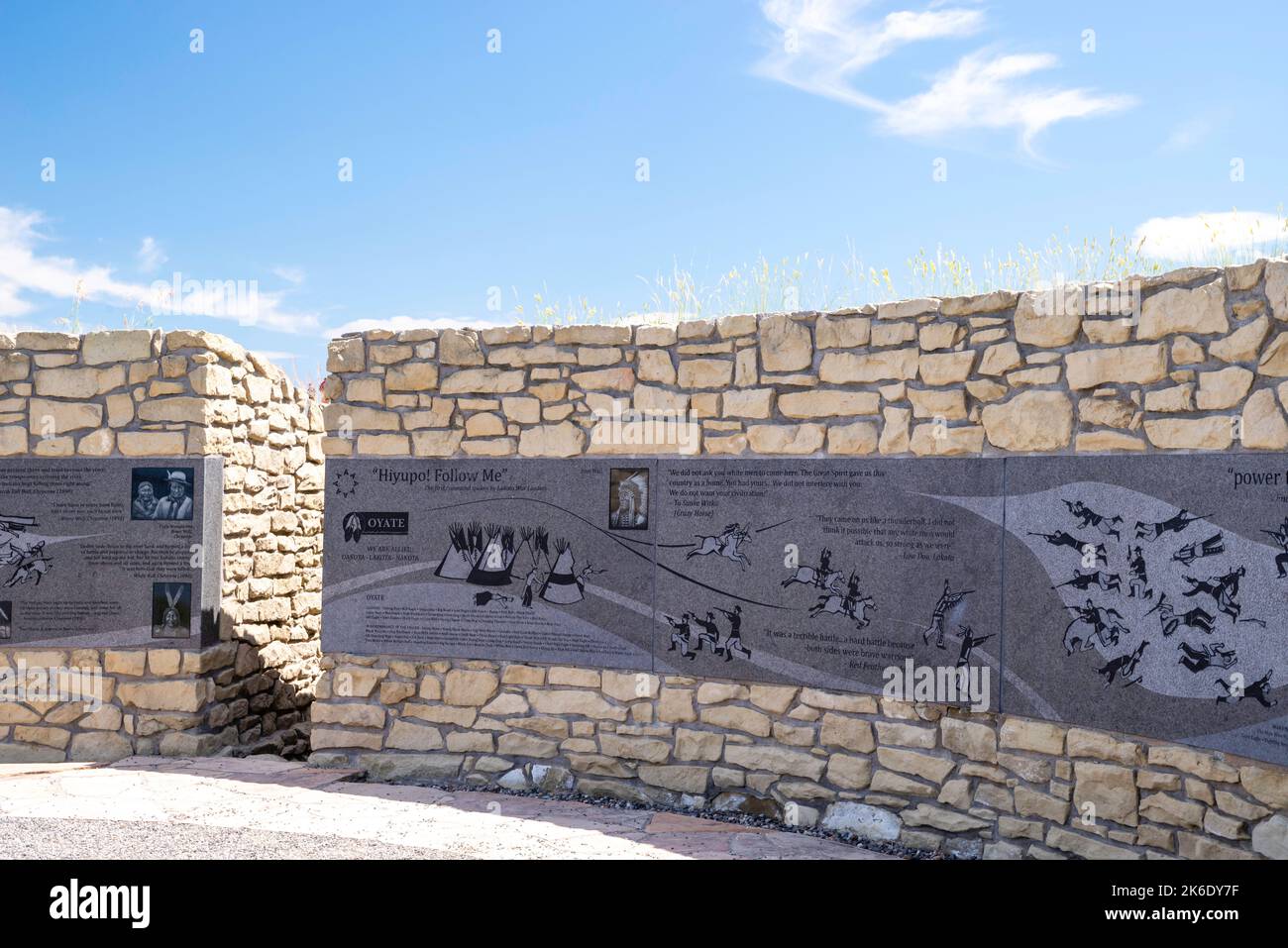 Foto des Little Bighorn Battlefield National Monument an einem schönen Sommernachmittag. Garryowen, Montana, USA. Stockfoto