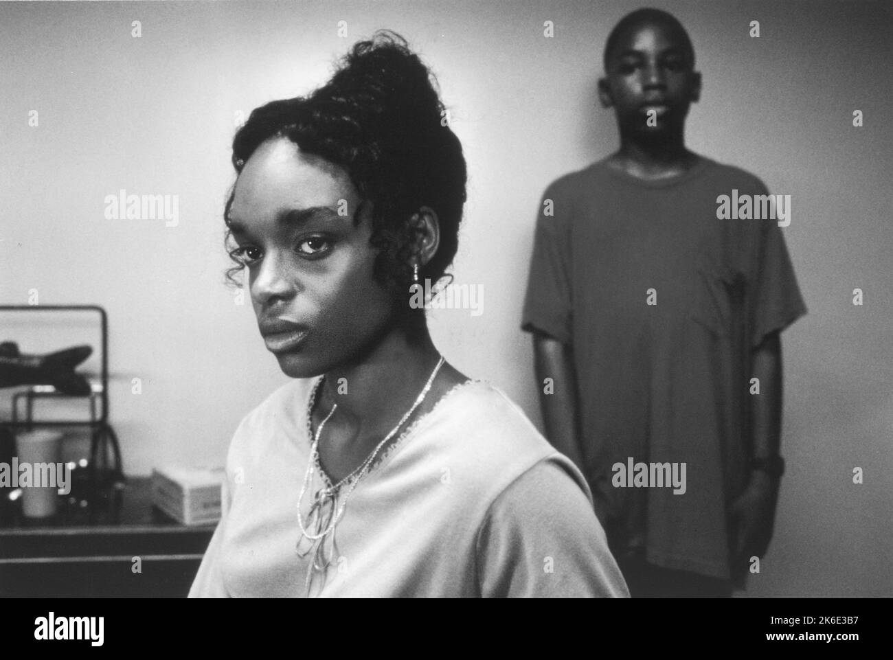 N'Bushe Wright, Sean Nelson, On-Set of the Film, 'Fresh', Foto von Bob Marschak, Miramax Films, 1994 Stockfoto