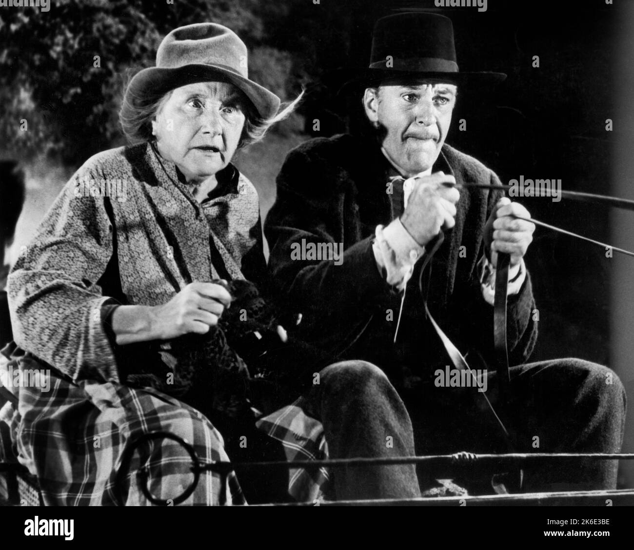 Marjorie Main, Gary Cooper, On-Set of the Film, 'Friendly Persuasion', Allied Artists, 1956 Stockfoto