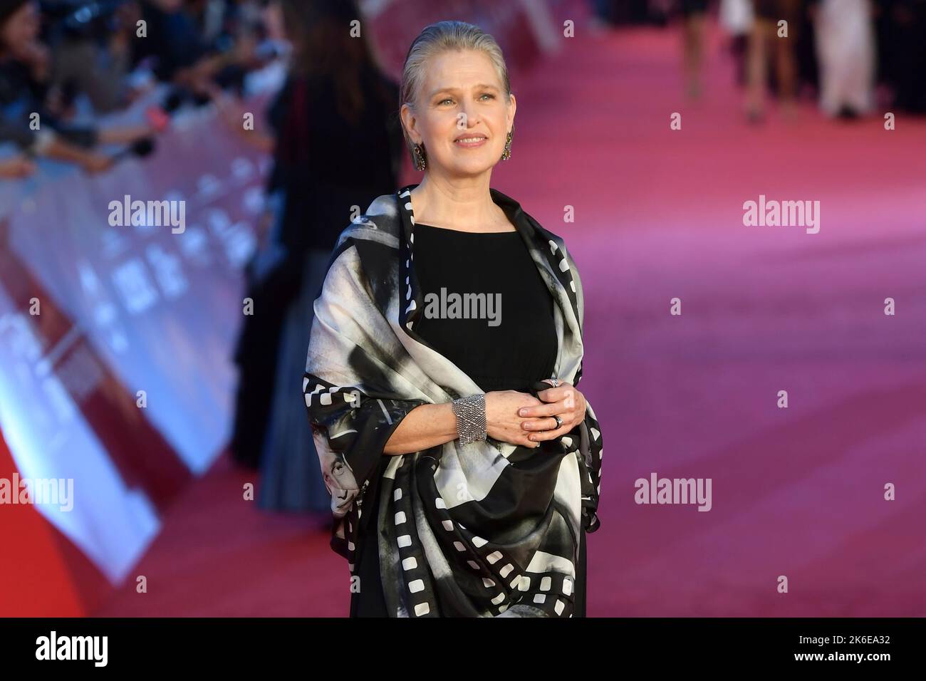 Rom, Italien. 13. Oktober 2022. Melissa Newman besucht den roten Teppich der „letzten Filmstars“ beim Rome Film Festival im Auditorium Parco della Musica. Kredit: SOPA Images Limited/Alamy Live Nachrichten Stockfoto