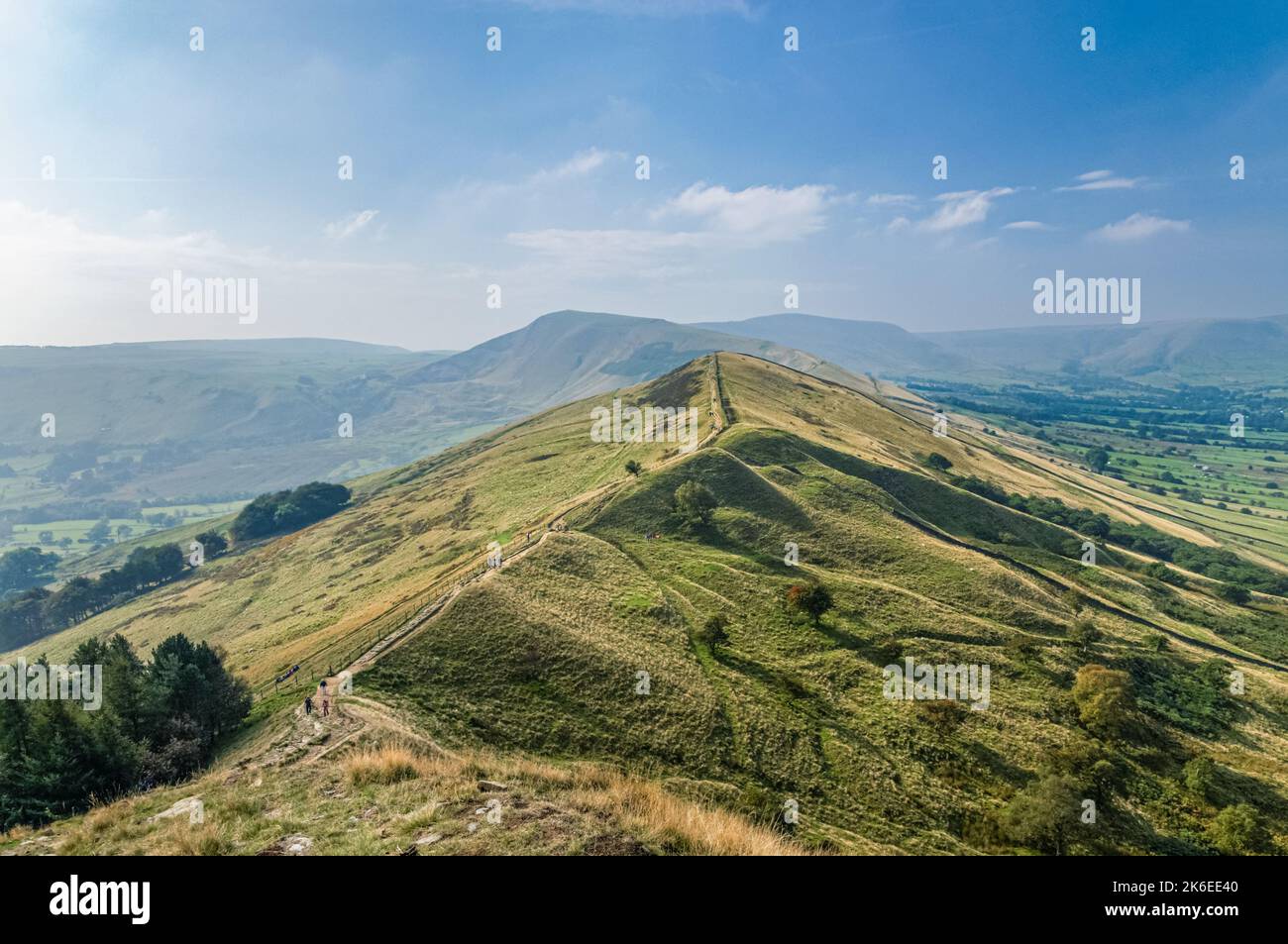 Der Great Ridge Fußweg im Peak District National Park Derbyshire England Großbritannien Stockfoto