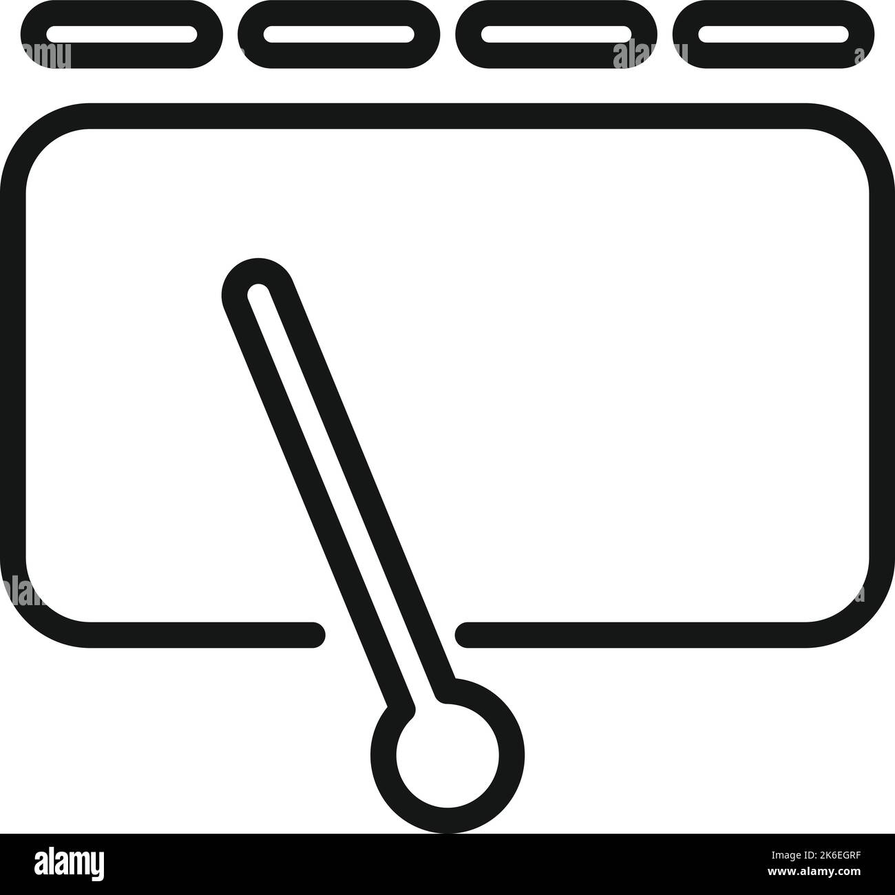 Vektor für die Symbolumrisse der Windschutzscheibe reinigen. Automechanik. Motorrad Stock Vektor
