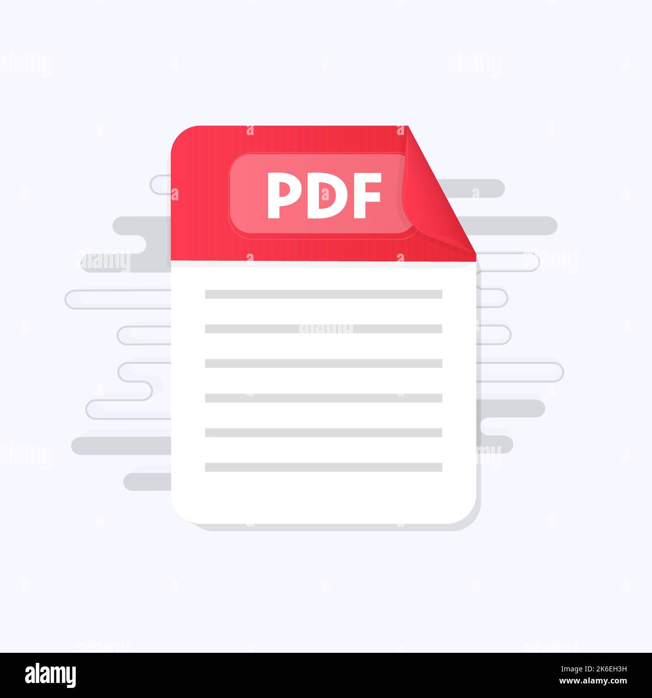 Symbol für PDF-Datei. Grafik-Illustration in flachem Design. Vektor-PDF-Symbol Stock Vektor