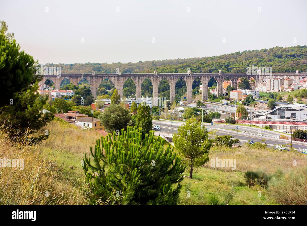 Águas Livres Aqueduct Lissabon, Portugal Stockfoto
