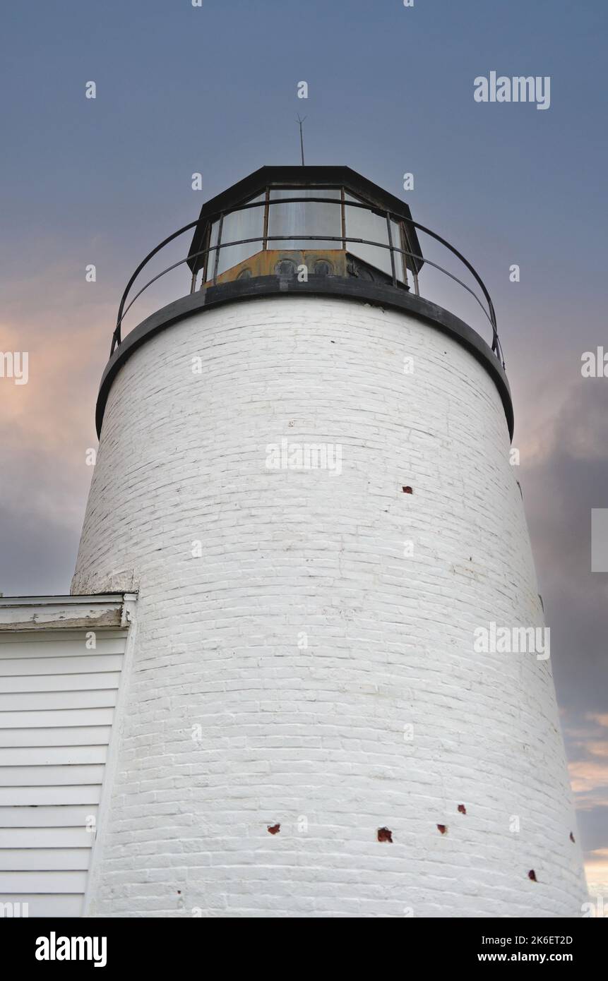 Acadia National Park, Maine, USA. Bass Harbor Head Light Station wurde 1858 aus Mitteln des Kongresses errichtet. Stockfoto