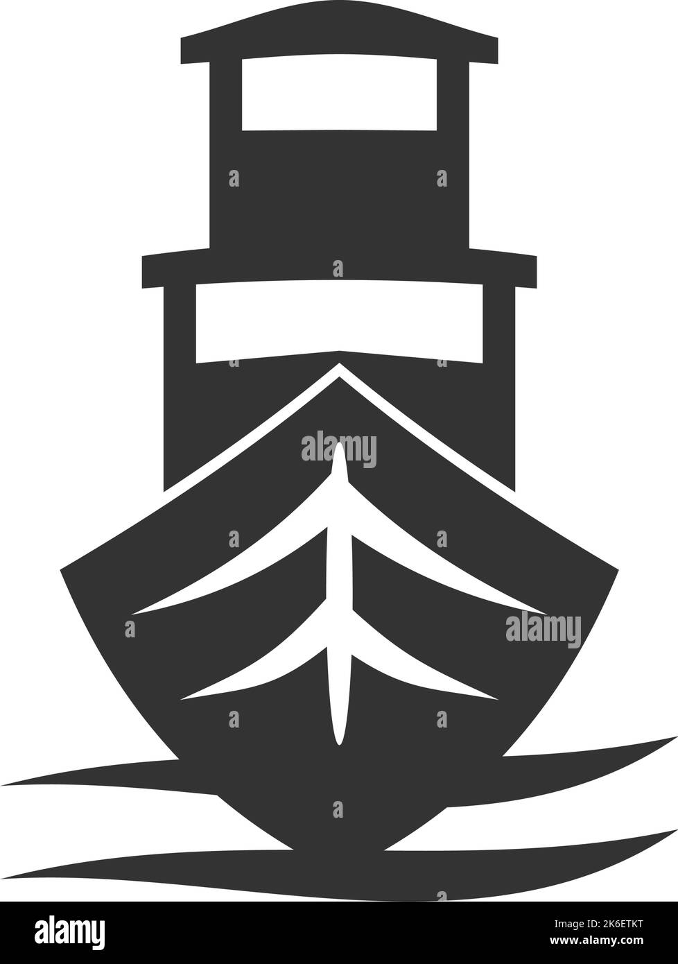 Marine Konsole Fischerboote Logo Symbol Illustration Marke Identität Stock Vektor