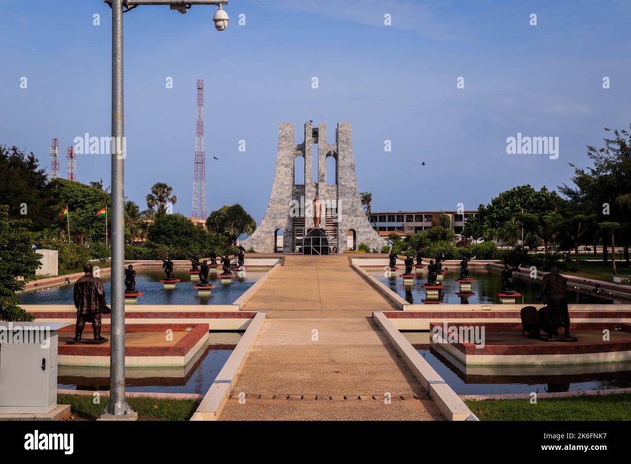 Accra, Ghana - 10. April 2022: Blick auf den Black Star Square, auch bekannt als Independence Square, im Herzen von Accra Stockfoto