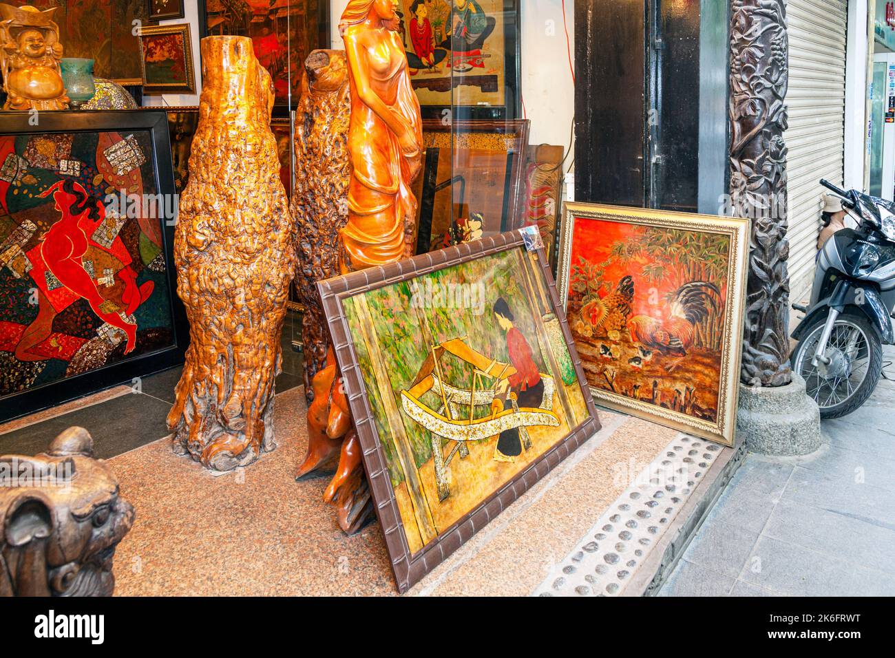 Kunstgalerie zur Straße hin, Ho Chi Minh Stadt, Vietnam Stockfoto