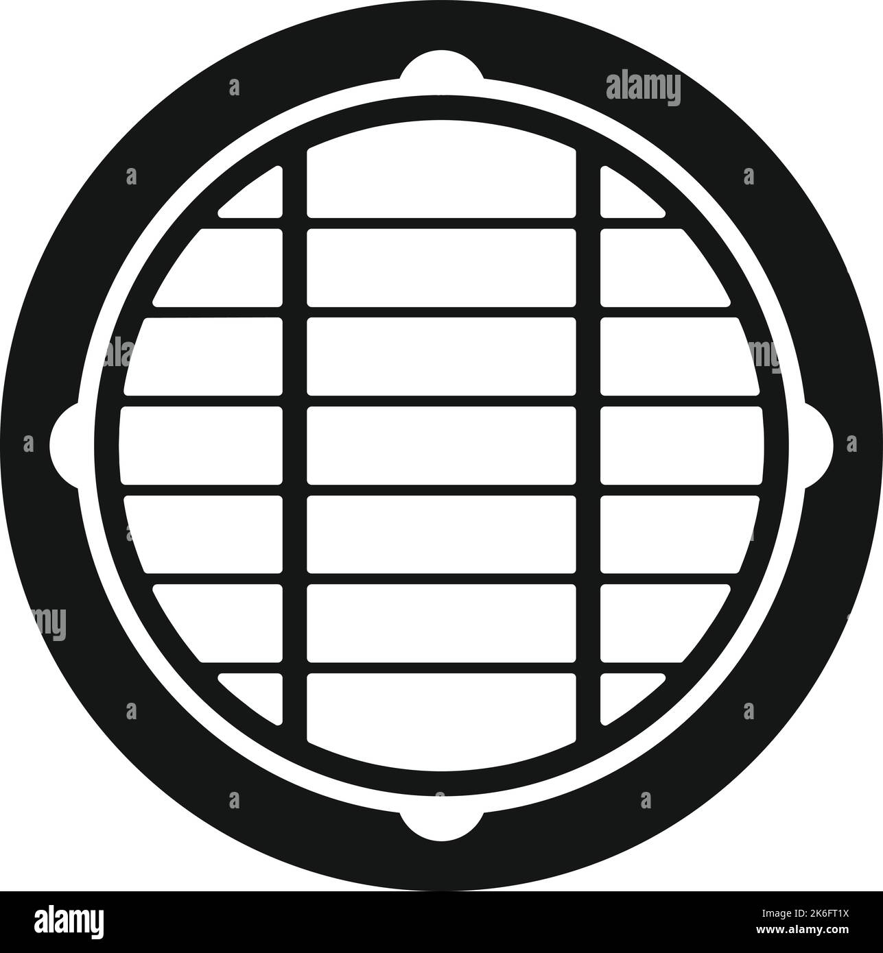 Symbol für Wasserschachtel einfacher Vektor. Abwasserkanal. Deckelkappe Stock Vektor