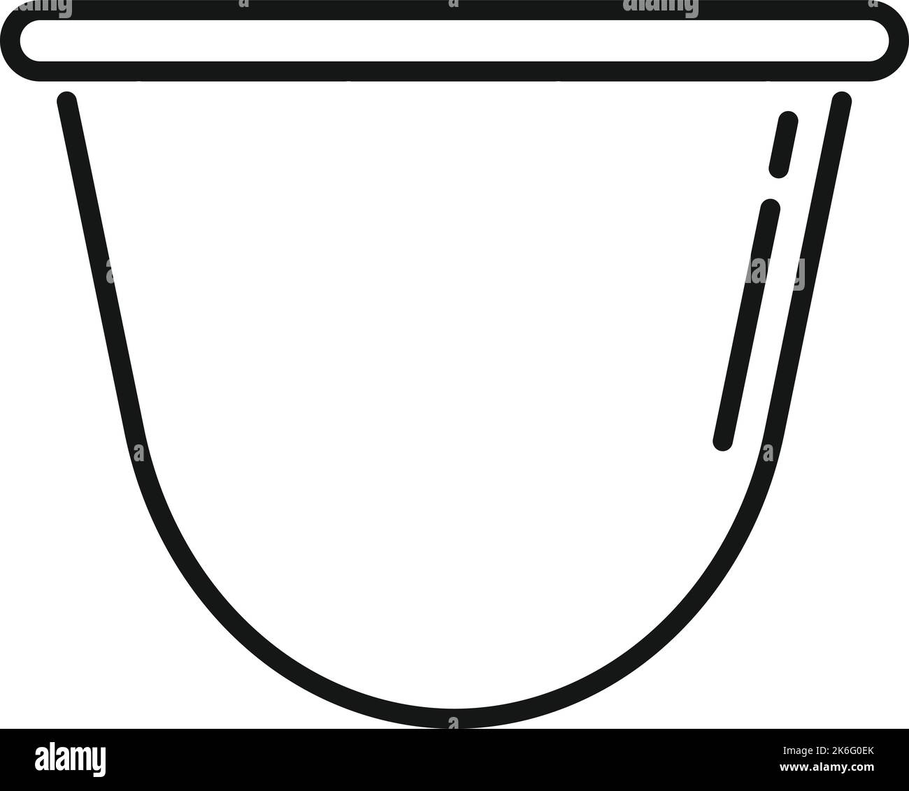 Umriss-Vektor für Kapselsymbole. Kaffee Espresso. Padtasse Stock Vektor