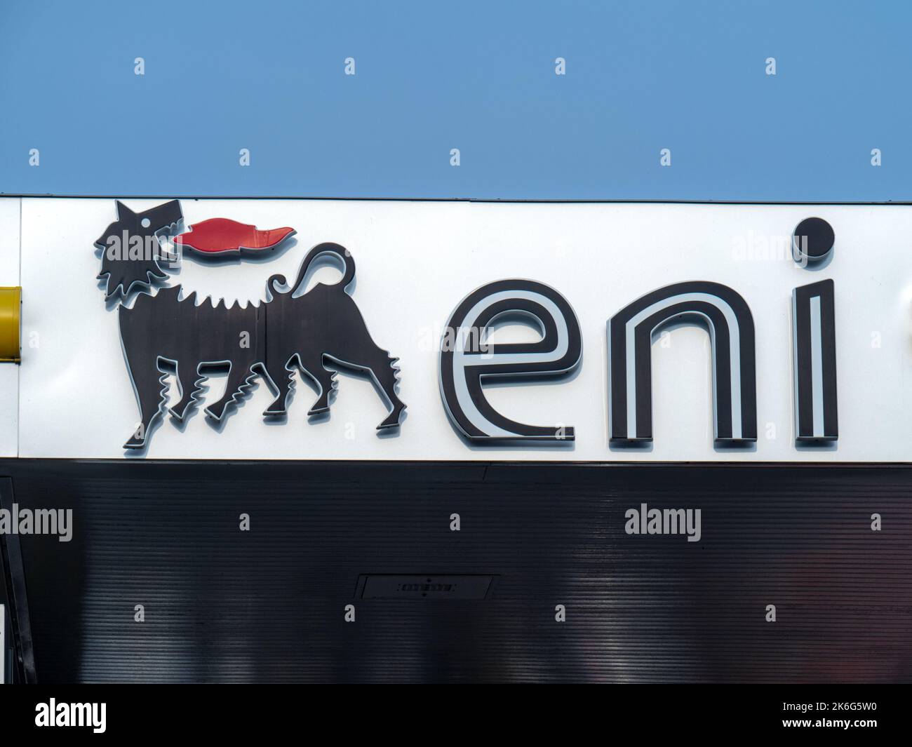 ENI ist ein multinationales italienisches Öl- und Gasunternehmen mit Sitz in Rom. Stockfoto