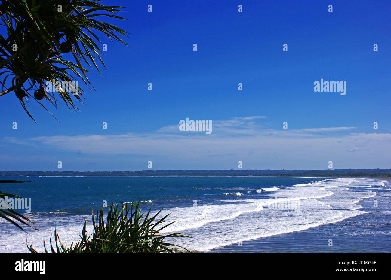 Pantai Batu Hiu Strand, Pangandaran, Ciamis, West Java, Indonesien Stockfoto