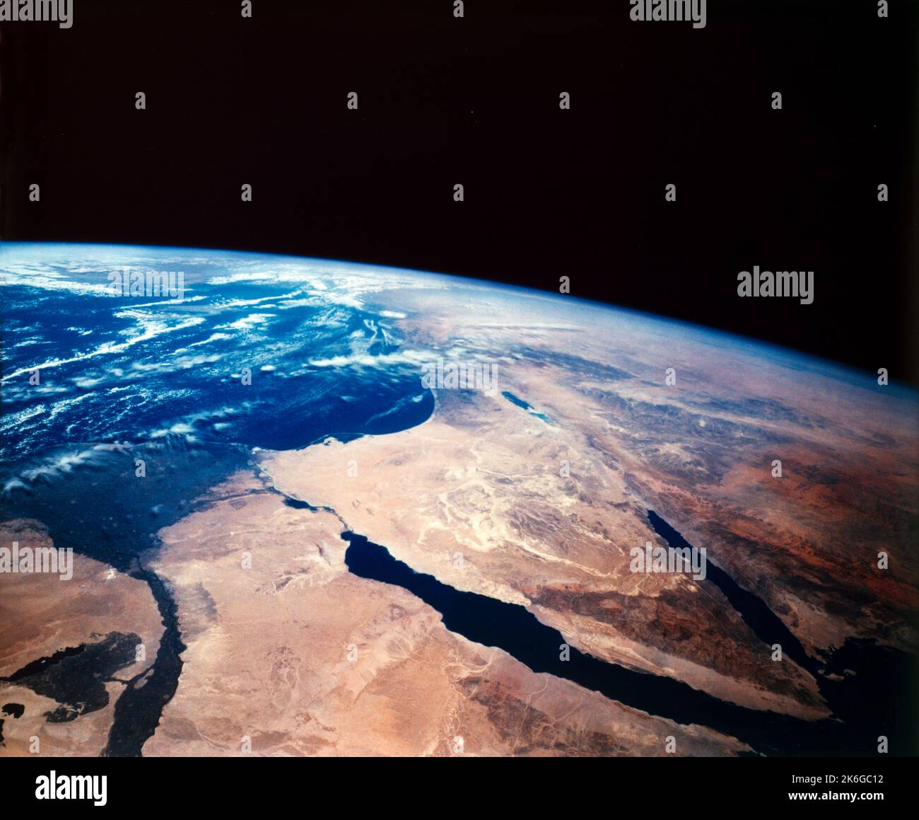 Sinai-Halbinsel von Space Weather Front NASA 93-hc-232 von der Internationalen Raumstation 1965 Stockfoto