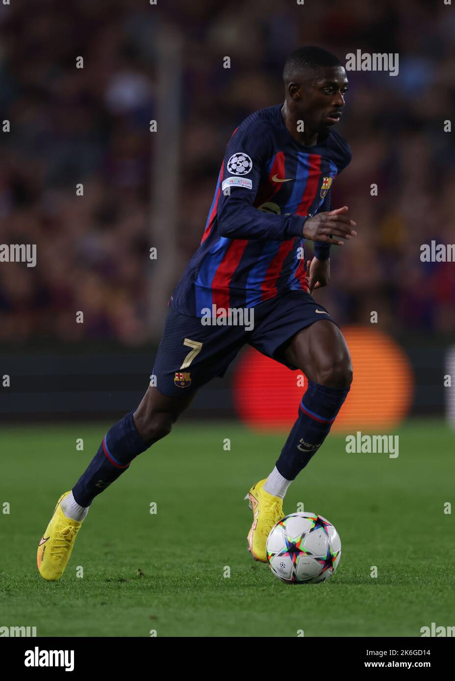 Barcelona, Spanien, 12.. Oktober 2022. Ousmane Dembele vom FC Barcelona während des UEFA Champions League-Spiels im Camp Nou, Barcelona. Bildnachweis sollte lauten: Jonathan Moscrop / Sportimage Stockfoto