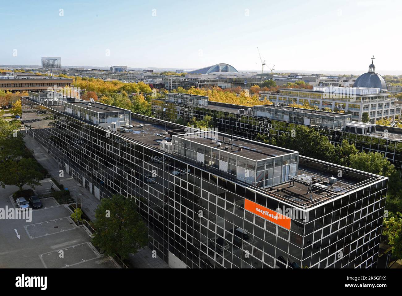 Skyline von Milton Keynes Stockfoto