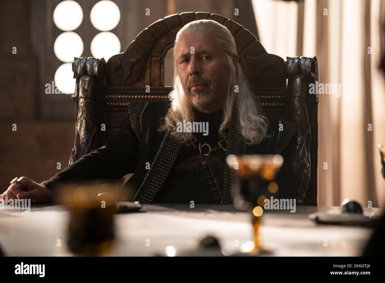 House of the Dragon (Fernsehserie) mit Paddy Considine als König Viserys Targaryen Stockfoto