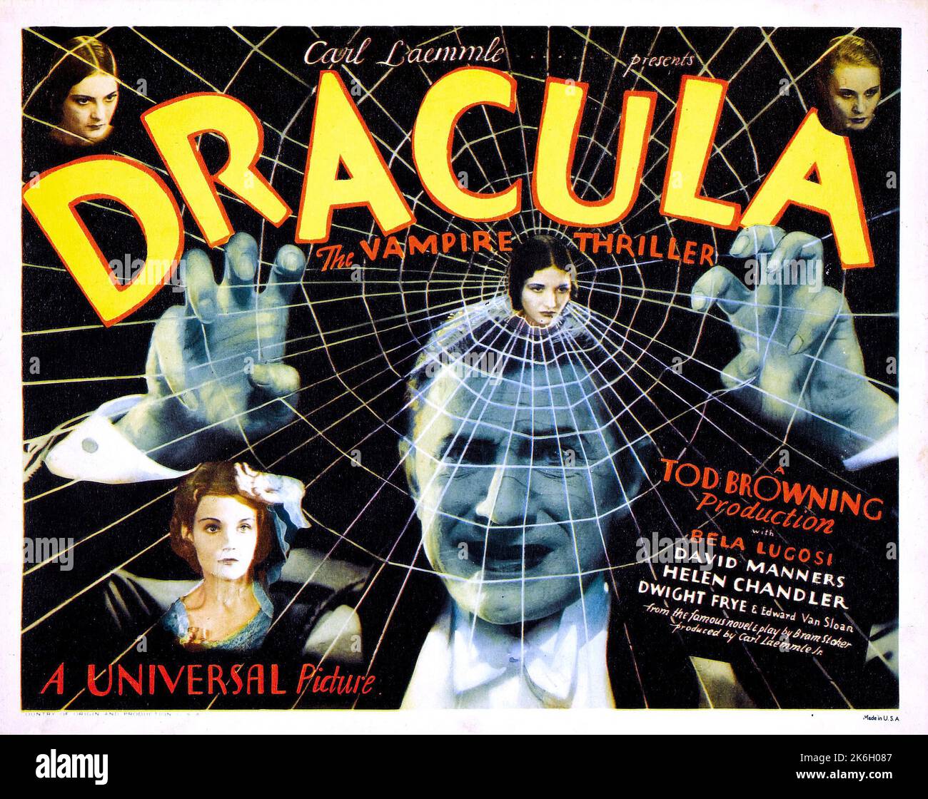 Dracula 1931 Bela Lugosi Poster Stockfoto