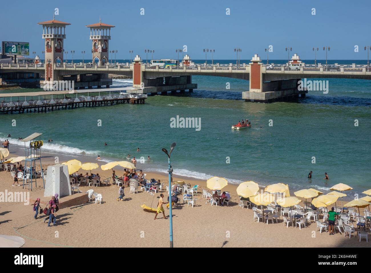 Ägypten, Alexandria, Stanley-Brücke Stockfoto